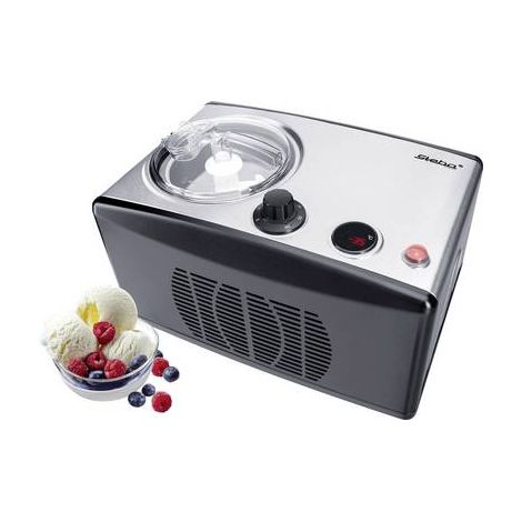 STEBA 055100 IC150 Sorbetiere 1,5 L - 150 W - Boîtier en inox - Inox et noir (1/3)