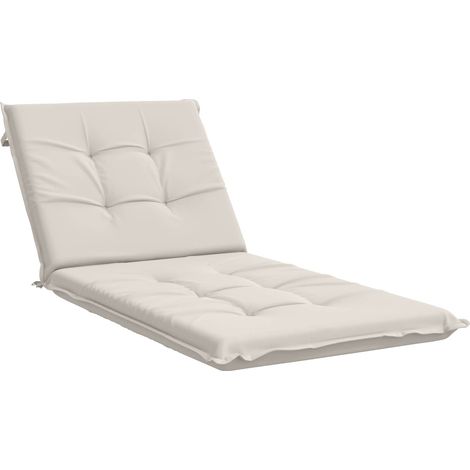 Sonnenliege Kissen GEMERT 100 % Polyester Weiß 190 x 70 x 9 cm vidaXL (1/5)