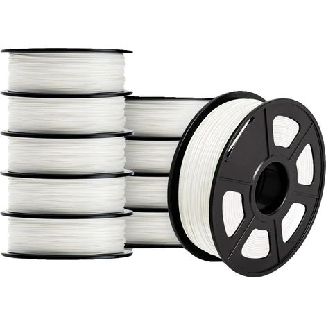 Filamento per stampante 3D, elevata compatibilità, materiali ecocompatibili, PLA bianco (1/2)