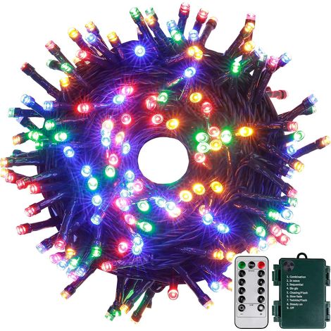 Guirlande Lumineuse Sapin de Noël, 20m 200 LED Blanche Guirlande Electrique Sapin avec Télécommande, Minuterie, 8 Modes, Etanche, Decoration Noel Exterieur et Interieur (1/5)