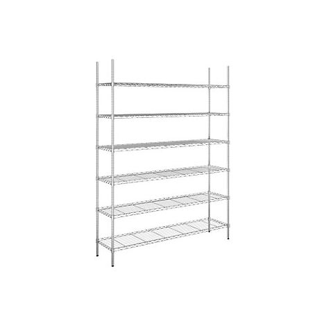 kaiserkraft  Scaffale grigliato in filo d'acciaio  cromato 