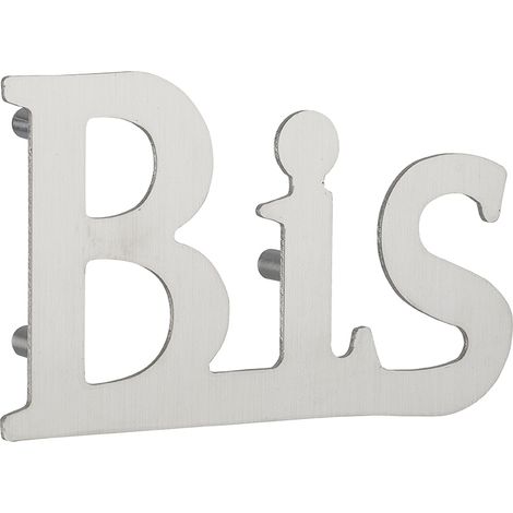 Lettere "BIS" in acciaio inox, altezza 80 mm, da avvitare – THIRARD (1/2)