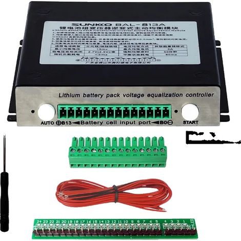 Balanceador activo, corriente de ecualización de 5 A, compatible con varios tipos de baterías, 4S-13S 5A, con estuche. (1/2)