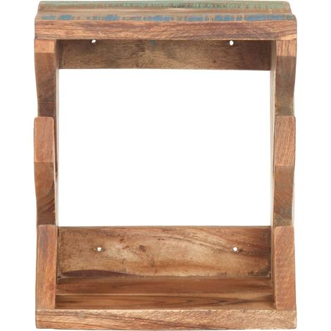 Support mural planche à roulettes 25x20x30 cm Bois récupération