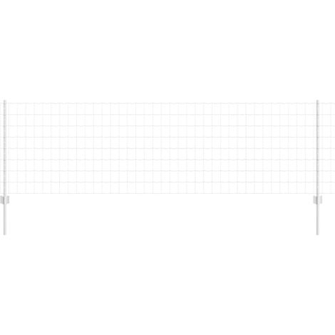 Grillage rouleau,Clôture Euro avec 11 poteaux en U Argent 0,8x25 m Acier CFW3159825 (1/3)
