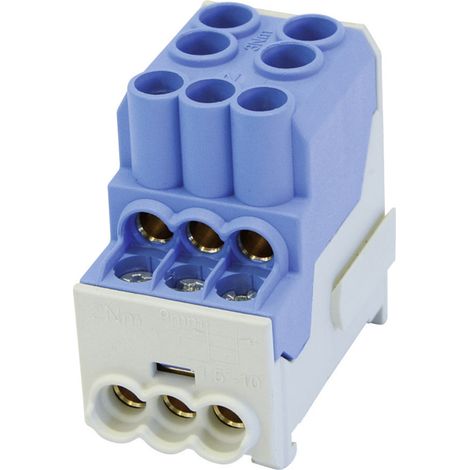 HoraeTec 080010-1-4 Unterverteilerblock   Blau 1polig