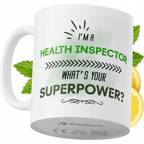 Lustige Tasse für Gesundheitsinspektoren – Kaffee- oder Teetasse mit witzigem Textdesign – ideal für Geburtstage, Namenstage, Feiertage und besondere Anlässe. Hochwertige Tasse für Zuhause, Büro und A