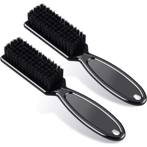 Lntyq 2 Pièces Brosse de Nettoyage de Lame de Barbier Brosse de Tondeuse à Cheveux Outil de Brosse d’Ongles pour Nettoyage de Tondeuse (Noir) (1/5)