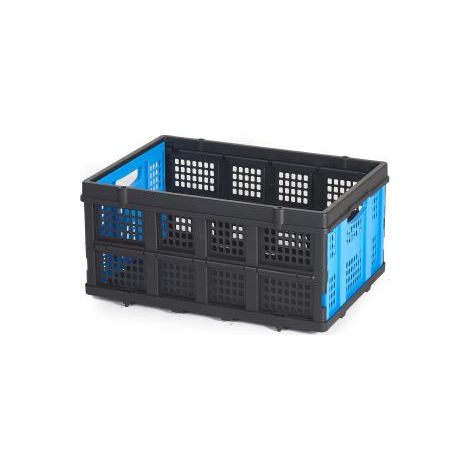 Bac pliable Noir, Bleu Sans couvercle, 260mm x 400mm x 560mm ( Prix pour 1 )