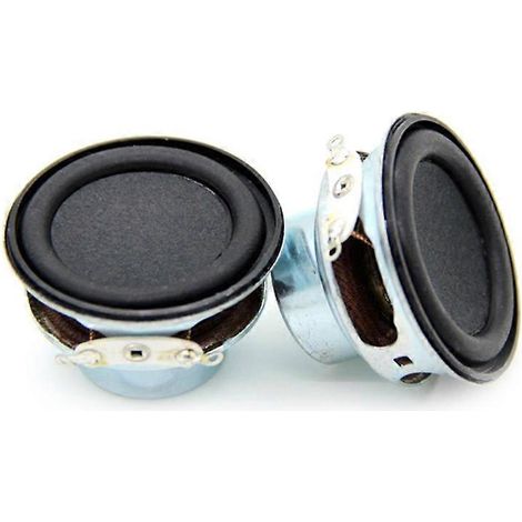 Lot de 2 haut-parleurs audio 4/6 W 40 mm (1,5 pouce) avec basses profondes, haut-parleurs multimédias, mini-haut-parleurs DIY pour home cinéma (1/4)