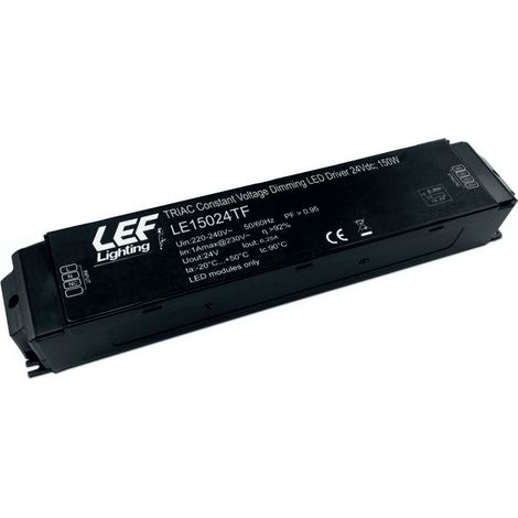 Alimentatore led a tensione costante lef 150w 6250ma nero - le15024tf (1/2)