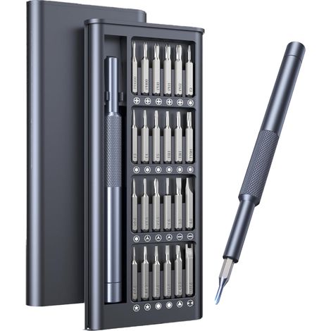 Set di cacciaviti di precisione 25 in 1, un mini set di utensili portatili per uomo, regalo ideale per la festa del papà e Natale, adatto per laptop, occhiali, orologi, ecc.