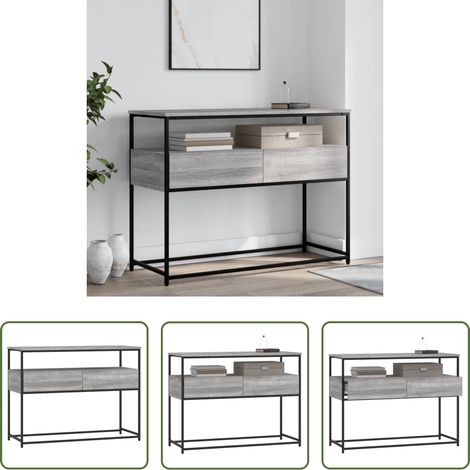 Holzwerkstoff - Konsolentisch Grau Sonoma 100x40x75 cm Holzwerkstoff (1/5)
