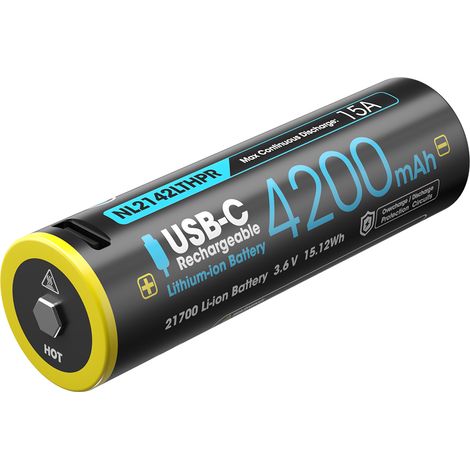 Nitecore Li-Ion Akku Typ 21700 NL2142LTHPR 3,6V 4200mAh USB-C
