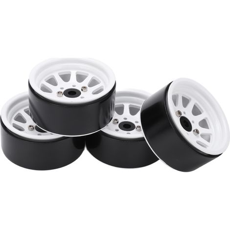 Stück 1,9-Zoll-Metallfelgen für SCX10-Achse 90046 1:10 ferngesteuerte Crawler-Cars, Zubehör, Weiß (1/5)