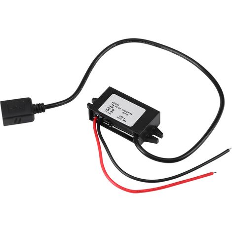 1 adaptateur convertisseur DC-DC Buck 12V/24V vers USB 5V 3A avec câble régulateur (1/5)