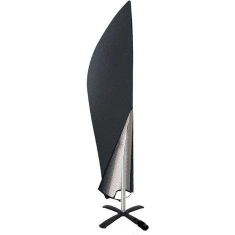 Housse de parasol pour grand parasol déporté d'extérieur de 205 cm, protégeant des intempéries, des rayons UV et du vent : 57 x 48 x 25 cm (1/5)