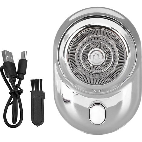 Tondeuse Barbe Homme Mini - Affichage Numérique, Lames Acier Inoxydable, Puissante et Précise, Design Argenté (1/5)