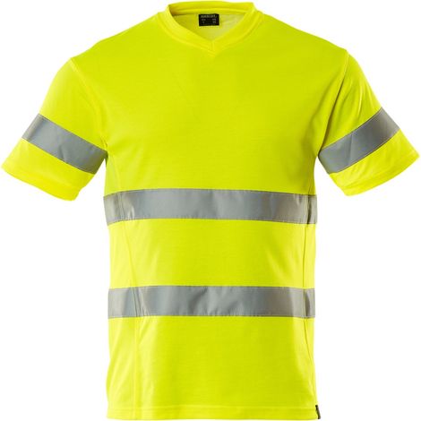 Mascot T-Shirt, V-Ausschnitt, moderne Passform T-shirt Gr. 2XL, hi-vis gelb (1/4)