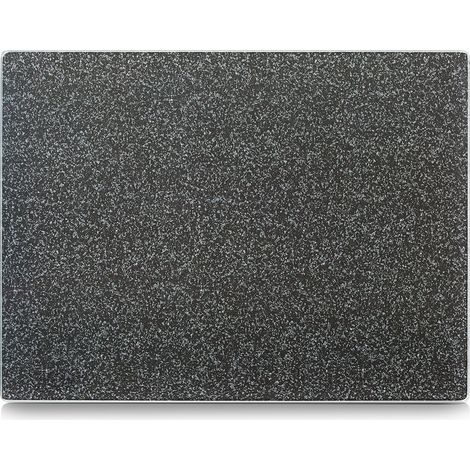 Planche à découper en granit anthracite 40x30 cm – Résistante aux chocs et aux rayures – Support pour casseroles jusqu'à 220°C – Zeller