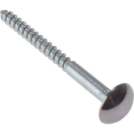 ForgeFix 10MS34CP Mirror Screw Chrome Domed Top Slotted CSK ST ZP 3/4in x 8 Bag 10 FORMS34CPM (1/2)