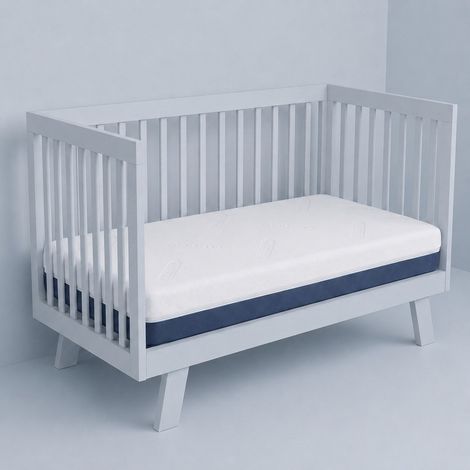 Matelas Bébé 60x120 cm - Coolmax - Évacuation Humidité - Aspect Respirant et Absorbant - Déhoussable - Housse Lavable - Certifié Oeko-Tex - Fabriqué en Europe (1/5)