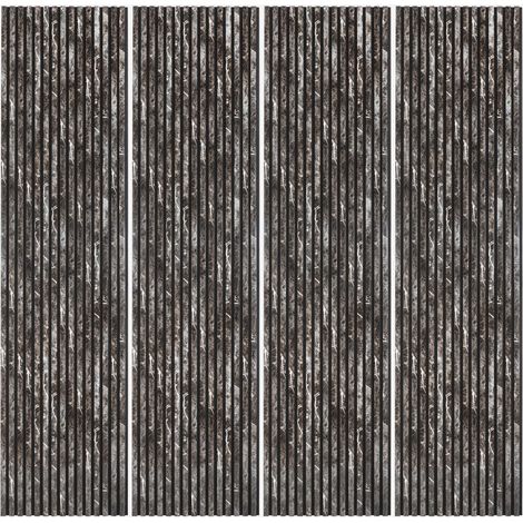 4 x schwarzer Marmor-Effekt Wandpaneele Akustikpaneele 240x60cm Kover-MC