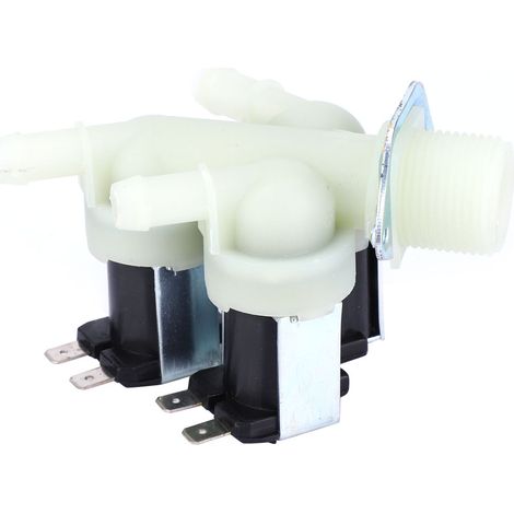 Électrovanne en plastique normalement fermée, 1 entrée, 3 sorties, pour appareils ménagers, G3/4, 12 V CC (1/5)