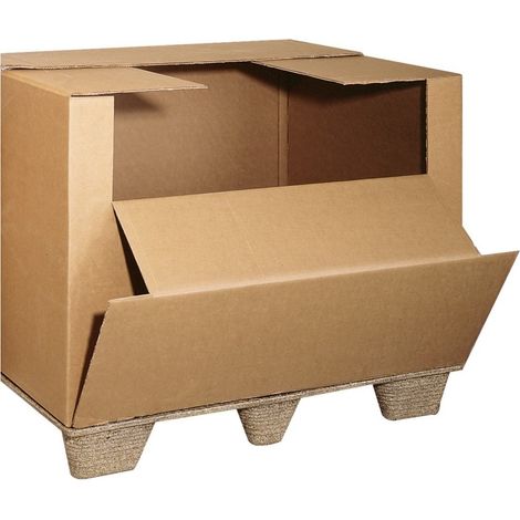 Caisse avec abattant - Qualité DD50 1180 x 980 x 970mm - LOT DE 5 CAISSES