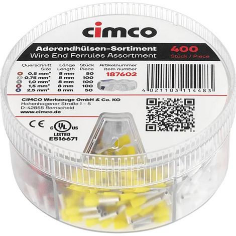 Cimco 187602 Assortimento Capicorda Parzialmente isolato 1 KIT