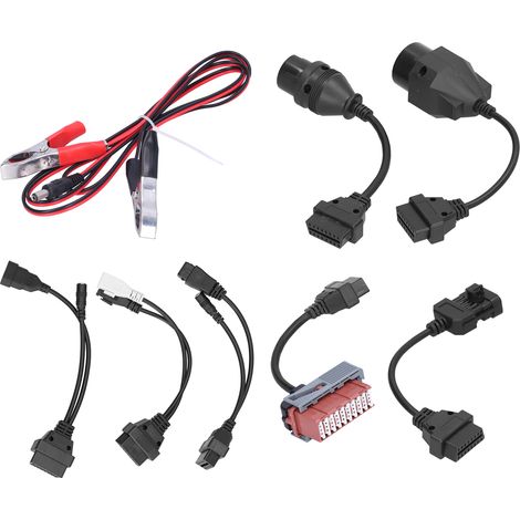 8 pièces kit complet câbles auto ligne diagnostic OBD cordon alimentation adaptateur convertisseur prise diagnostic (1/5)
