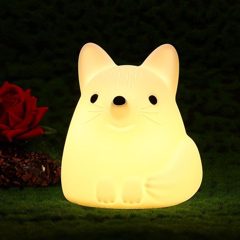 Veilleuse pour enfants, veilleuse d'allaitement pour bébé, lampe de chevet pour enfants, cadeau licorne pour fille, décoration kawaii pour chambre de bébé, cadeau pour bébé (ARS-FOX, petit) (1/5)