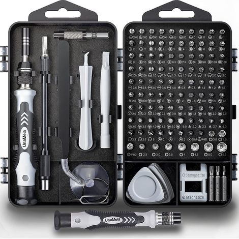 Kit de réparation d'ordinateur, ensemble de tournevis de réparation d'ordinateur portable de précision 122 en 1, avec 101 embouts magnétiques et 21 outils de réparation de PC professionnels compatible (1/2)