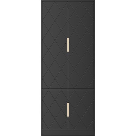Armario, regulable, 60 x 30 x 150 cm, negro (1/5)