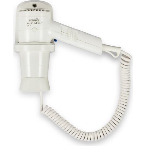Starmix Sèche-cheveux à main avec support mural plastique blanc, 012933