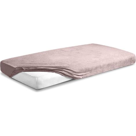 Telo FROTTE PREMIUM con gomma 90x200, 100x200x20, rosa sporco12, MATEX (1/5)