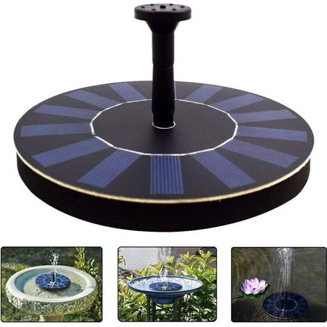 Solar Fountain, Floating Pump with 4 Spray Nozzles for Different Water Flow Rates, Ideal for Bird Baths, Small Ponds and Aquariums (1.4w) - (1/5)