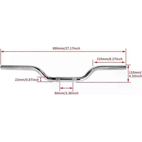 Guidon de moto rétro CG125 modifié, poignée de robinet de direction, guidon universel modifié, compatible avec le nouveau modèle JXLGV (1/4)