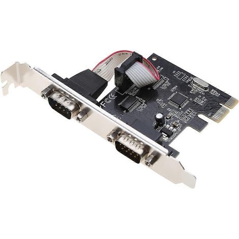 Carte PCI-E vers 2 Ports DB9 Série RS232 avec Chipset AX99100, 25Mb/s (1/5)