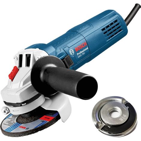 Bosch GWS750 110v Professional Corded Angle Grinder 115mm 4.5"" GWS + Flange Nut (1/4)