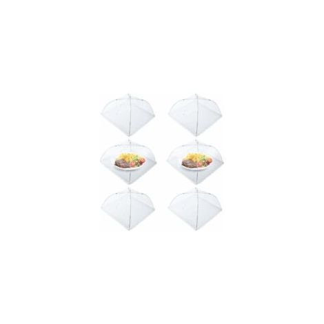 Coperture antimosche, set di 6 coperture protettive per alimenti, copertura pieghevole per torte, copertura per alimenti a forma di ombrello, protezione perfetta contro le mosche per gli alimenti - Cr