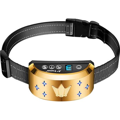 1 collier anti-aboiement électrique rechargeable, 7 niveaux, 3 modes (vibration/choc), sangle ajustable, étanche IP66 (1/5)