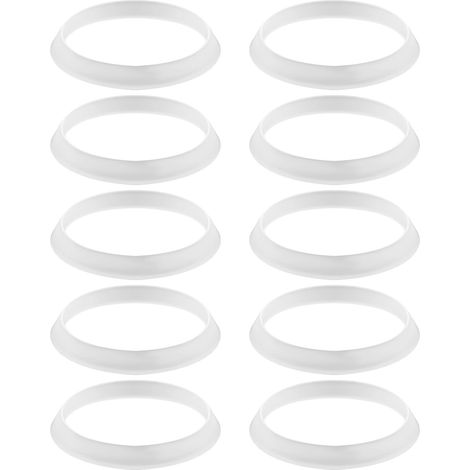 10pcs Joints Coniques en Caoutchouc pour Tuyau d'Évacuation de 1 1/2 Pouce Diamètre Intérieur 38 mm et Diamètre Extérieur 43 mm (Blanc) (1/5)