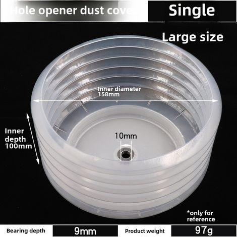 Couvercle anti-poussière pour élargisseur 160mm – protection électricien, spot encastré, plafond plâtre, foret bimétallique (1/5)