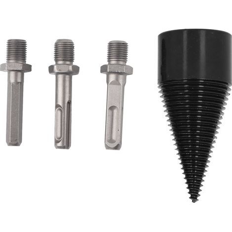 4Pcs Wood Splitter Drill Bits High Hardness Impact Resistance Wearproof Nonslip Firewood Drill Bits (1/5)