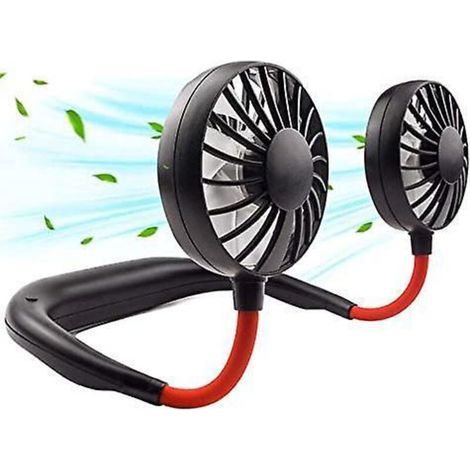 ventilateur Portable Autour De Nuque, Mini Ventilateur Usb Rechargeable Ventilateur De Tte Pour Le Visage Ventilateur Main ,petit Ventilateur De (1/5)