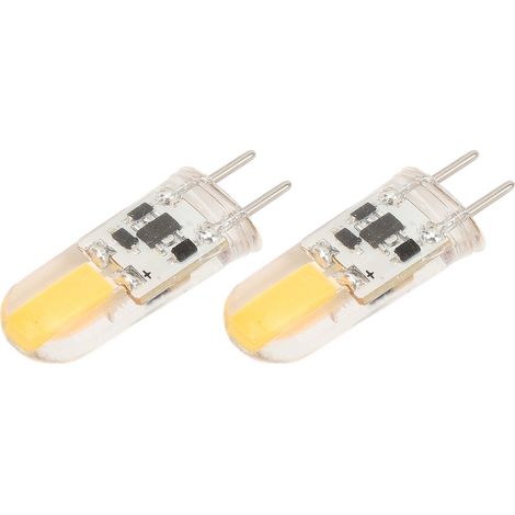 2er-Pack GY6.35 COB 1505 3W 12V 300LM Silikon-LED-Lampen für Schränke, Garderoben, Außenbereich, Büro, Decke, warmweißes Licht 2700K-3000K (1/5)