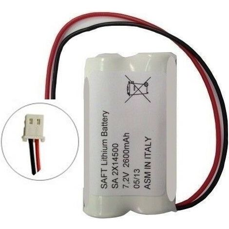 Hcb batteria litio 7,2V 2.5Ah compatibile Duevi bat7vsens red dx - 2ER14505-DUE