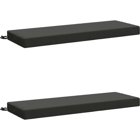 Cojines para bancos SOEST 2 uds. 100% Poliéster Gris antracita vidaXL