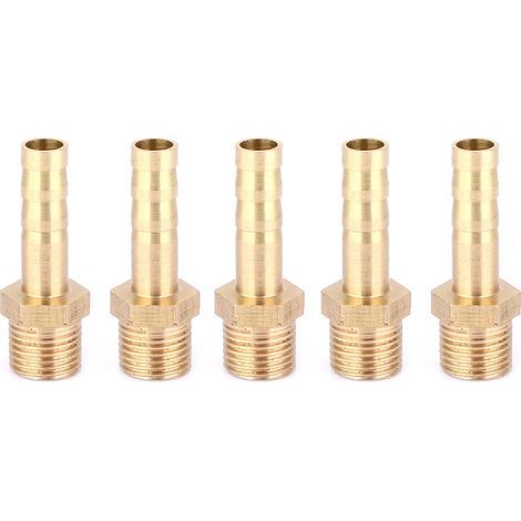 5 pièces raccord à olive laiton G1/8 mâle pour tuyau 6mm - raccord gaz et liquide (1/5)
